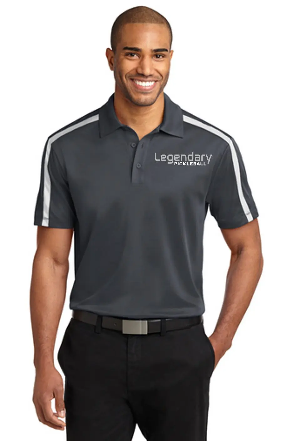 14 Days Of Legendary: Honoring Those Who Helped Make Pickleball Great &Raquo; Legendary 547K Mens Grey White Polo Front