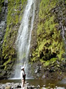 Heading To Hawai’i? Linda Ballou Shares How To Do Maui’s Hana Highway Her Way &Raquo; Linda Ballou At Waimoku Falls 225X300 1