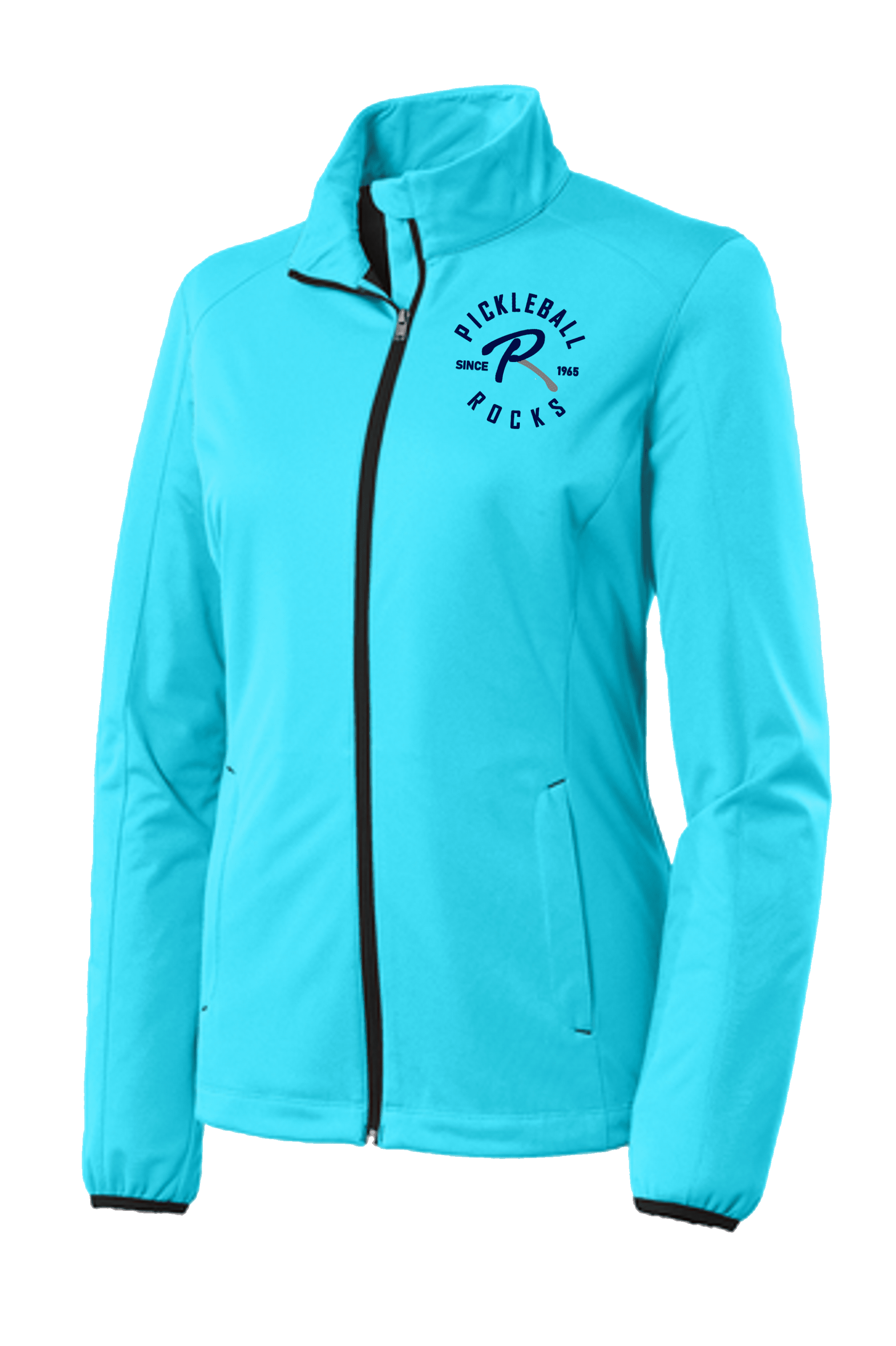 Pickleball Rocks Releases New Apparel: Just In Time For Christmas &Raquo; Pbr Ladies Cyan Blue Lightweight Soft Shell Jacket 717 1