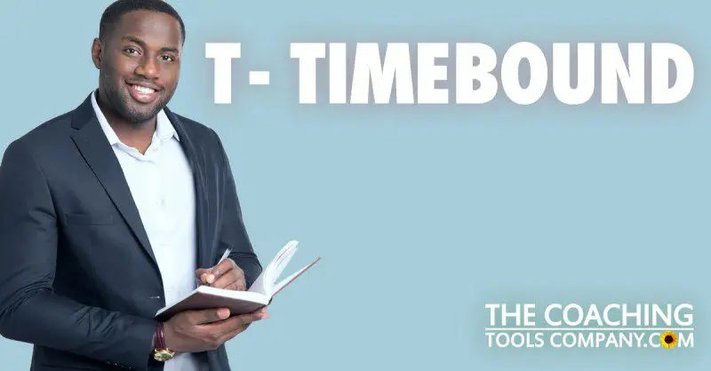 Coach With Pen And Diary Adding Deadlines To Their Goals For T - Timebound