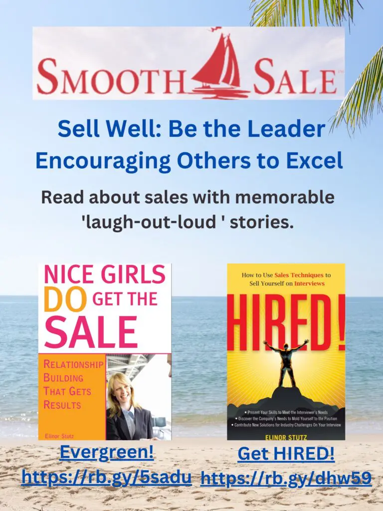 Nice Girls Do Get The Sale Is An International Best-Seller And Evergreen:
A Classic! Https://Amzn.to/39QivzwHired! How To Use Sales Techniques To Sell Yourself On Interviews Is A Best Seller. Https://Amzn.to/33Lp2Pv And Helped Many To Secure The Job They DesiredVisit Elinor Stutz'S Author Page On Amazon: Https://Www.amazon.com/Elinor-Stutz/E/B001Js1P8S  