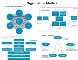 Organization Models Mckinsey 7S, Nadler Org System, Burke-Litwin Org Dynamics, Galbraith Star