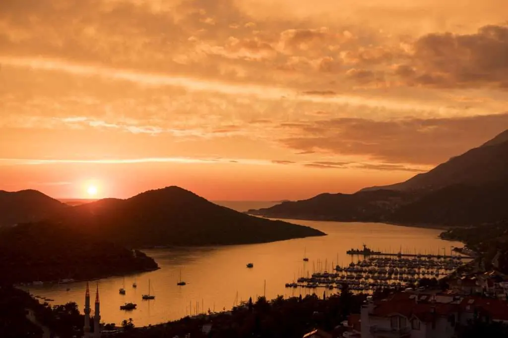 Golden Sunset Over Kas, Turkey By Ralph Velasco