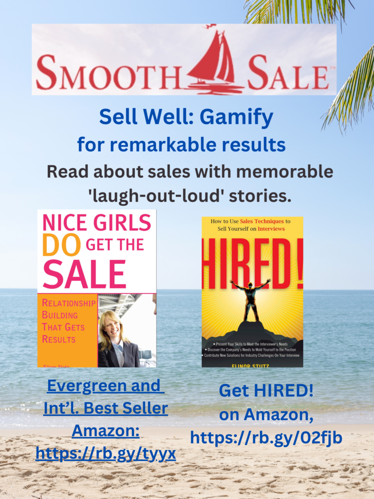 Nice Girls Do Get The Sale Is An International Best-Seller And Evergreen:
A Classic! Https://Amzn.to/39QivzwHired! How To Use Sales Techniques To Sell Yourself On Interviews Is A Best Seller. Https://Amzn.to/33Lp2Pv And Helped Many To Secure The Job They DesiredVisit Elinor Stutz'S Author Page On Amazon: Https://Rb.gy/Fk48L
