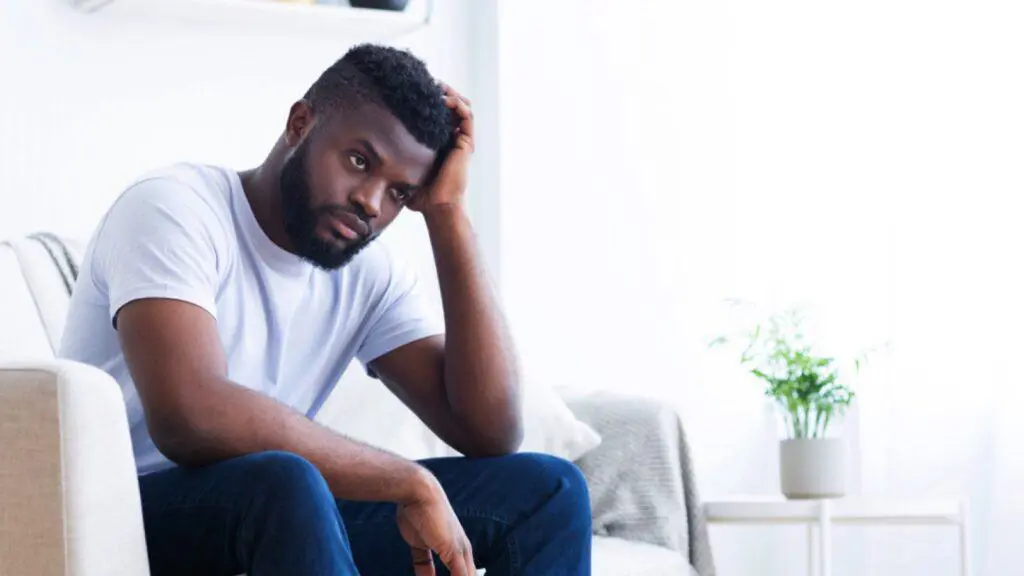 Man Stressed At Home