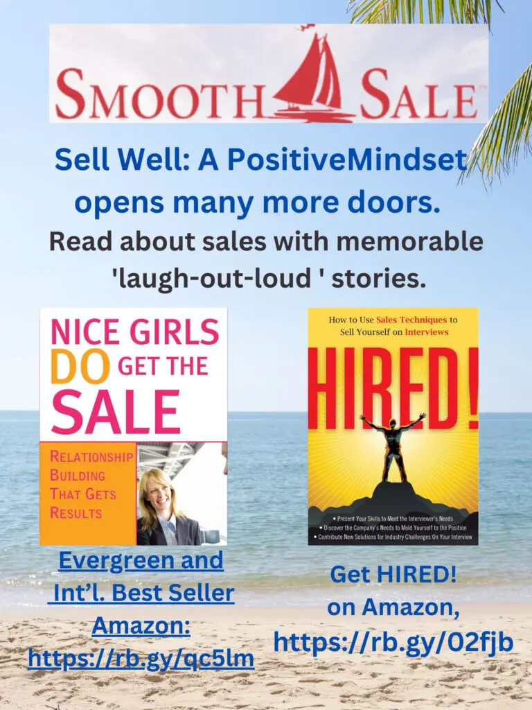 Nice Girls Do Get The Sale Is An International Best-Seller And Evergreen:
A Classic! Https://Amzn.to/39QivzwHired! How To Use Sales Techniques To Sell Yourself On Interviews Is A Best Seller. Https://Amzn.to/33Lp2Pv And Helped Many To Secure The Job They Desired.
