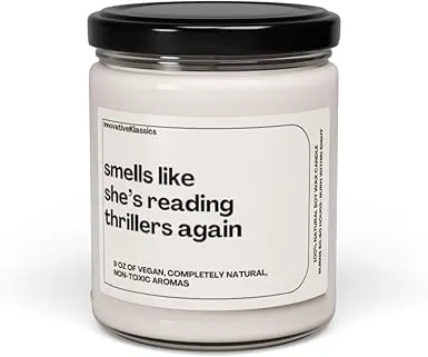 Thriller Book Gifts Thriller Candle Funny Decor Book Lover Gift For Her Reading Avid Reader Bookish True Crime Book Club Gift
