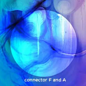 Blue Circle And Swirly Graphic