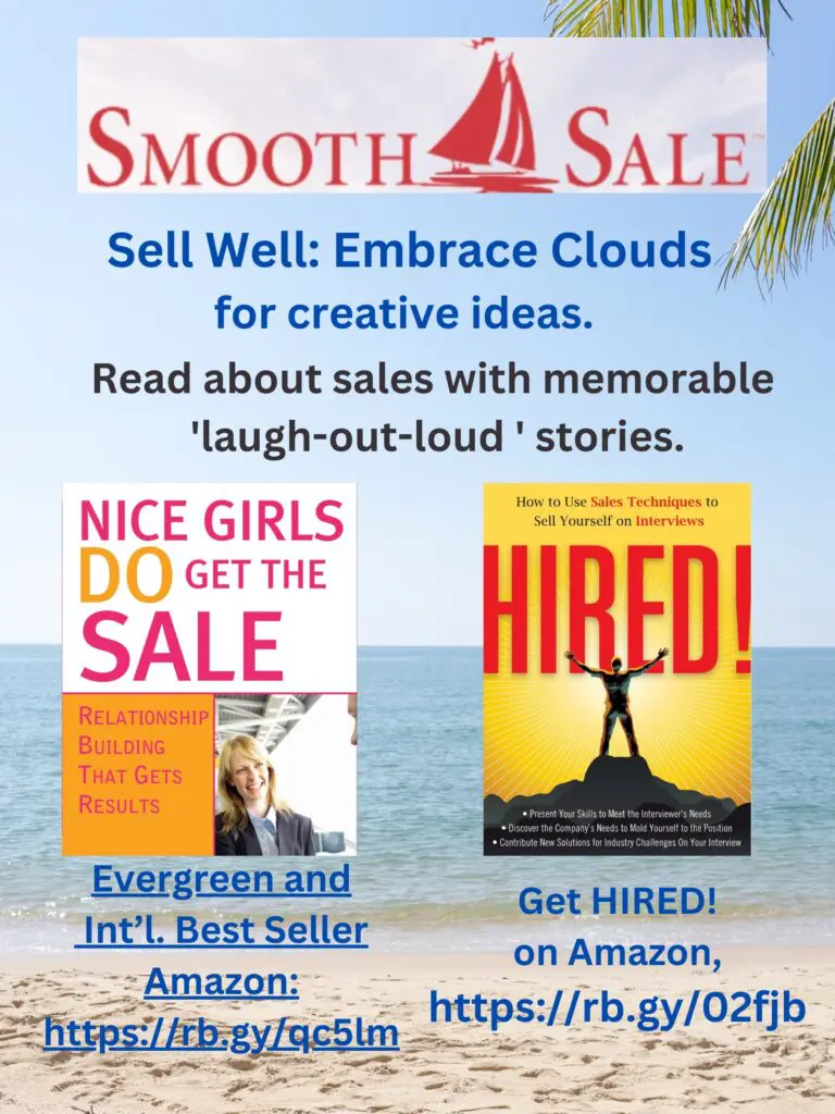 Nice Girls Do Get The Sale: Relationship Building That Gets Results Is An International Best-Seller And Evergreen: 
A Classic! Https://Amzn.to/39Qivzw

Hired! How To Use Sales Techniques To Sell Yourself On Interviews Is A Best Seller. Https://Amzn.to/33Lp2Pv And Has Helped Many To Secure The Job They Desired.