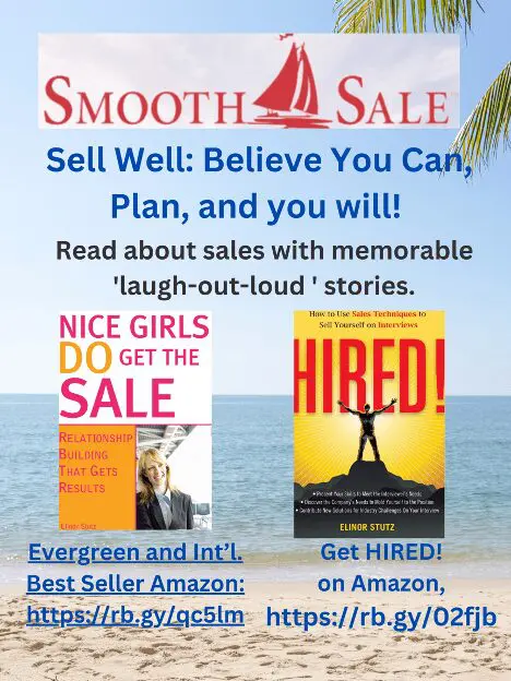 
Nice Girls Do Get The Sale: Relationship Building That Gets Results Is An International Best-Seller And Evergreen: 
A Classic! Https://Amzn.to/39Qivzw
Https://Amzn.to/41Fmyg4 

Hired! How To Use Sales Techniques To Sell Yourself On Interviews Is A Best Seller. Https://Amzn.to/33Lp2Pv And Has Helped Many To Secure The Job They Desired.