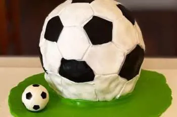 Sparks Of Joy #30 – Creating A Soccer Ball Cake &Raquo; Soccer Ball Themed Cake 350X233 1