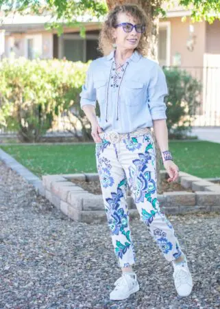 How To Wear Printed Pants 3 Ways &Raquo; Jodie Blue Printed Paints Jtouchofstyle