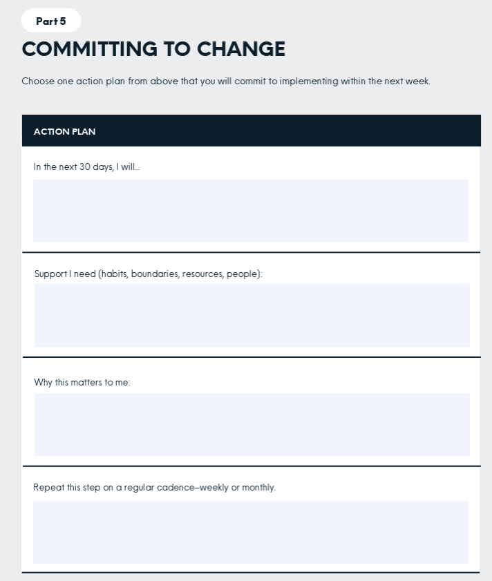 Committing To Change | Values & Fulfillment Alignment Guide | Bernie Borges