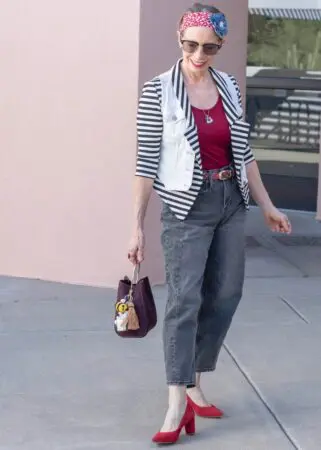 How To Style A Denim Vest For Fall (And Even Winter) &Raquo; Jodie Ageless Denim Vest Jtouchofstyle