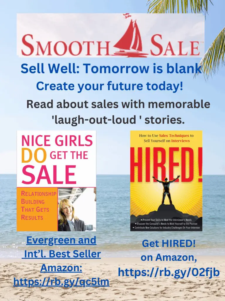 Will You Stand Tall In The New Year For Growth? 4 Nice Girls Do Get The Sale: Relationship Building That Gets Results Is An International Best-Seller And Evergreen:
A Classic! Https://Amzn.to/39Qivzw
Hired! How To Use Sales Techniques To Sell Yourself On Interviews Is A Best Seller. Https://Amzn.to/33Lp2Pv And Has Helped Many To Secure The Job They Desired.