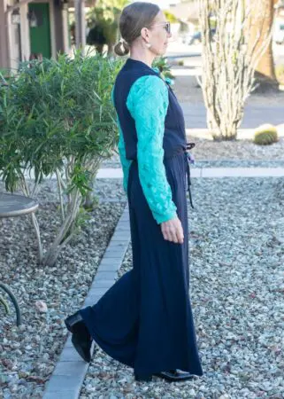 The Secrets To Wearing A Jumpsuit In Winter &Raquo; Blue Side Jumpsuit Winter Jtouchofstyle