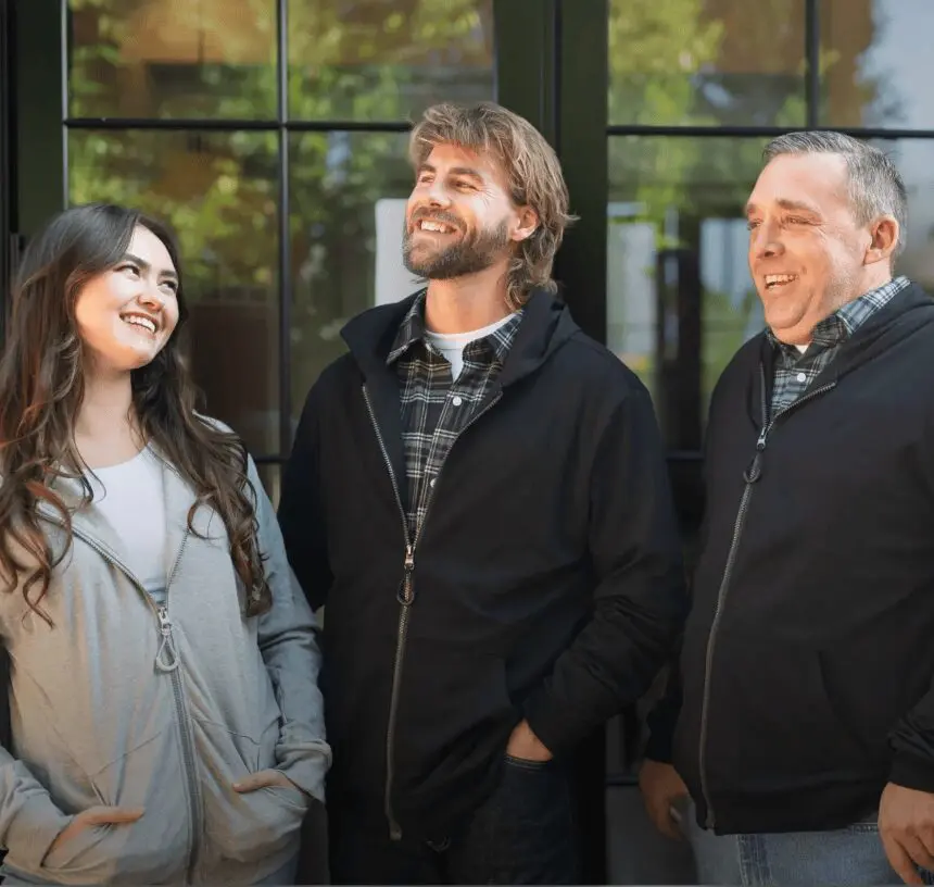 Joe & Bella | Magnetic Zipper Hoodies In Black And Grey