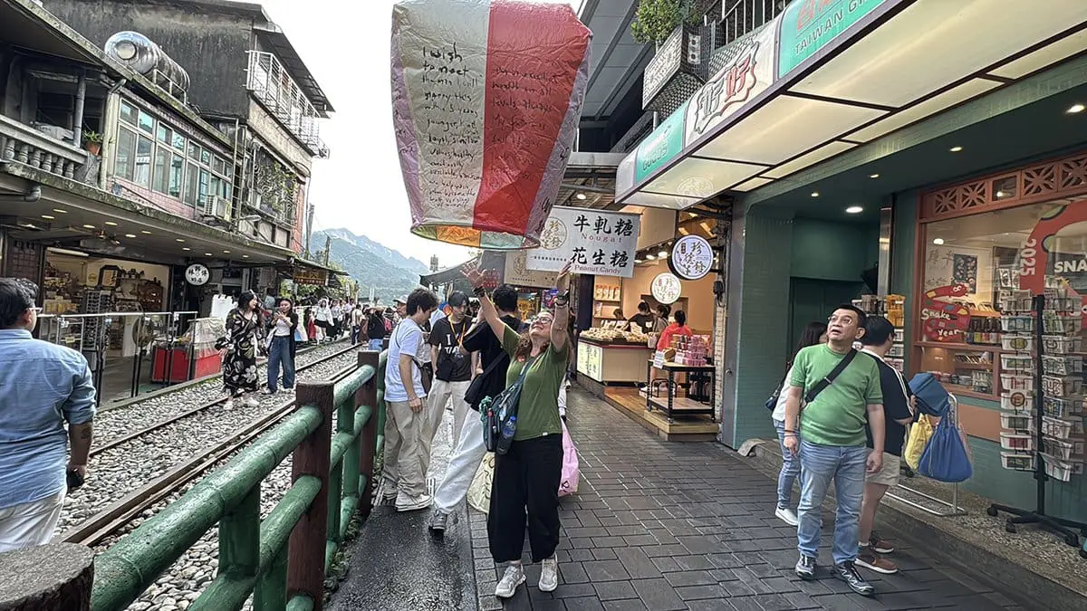 Launching My Lantern In Jiufen