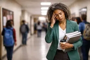 Overextension: When Doing Too Much Costs You What Matters Most &Raquo; Stressed In The School Hallway 300X200 2