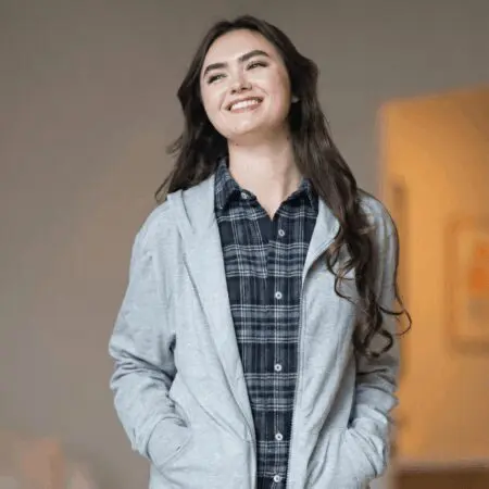 How To Layer A Hoodie: A Helpful Guide For Everyday Style &Raquo; Joe Bella Blue Plaid S Everyday Magnetic Flannel For Women 1219193320