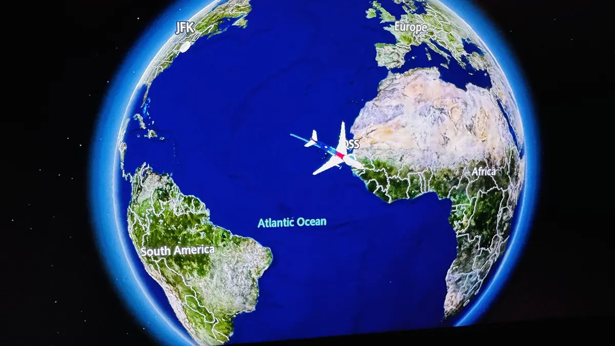Map Flying To Senegal