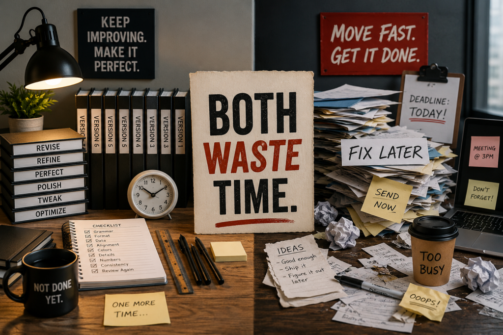 Perfection Wastes Time. Rushing Creates Rework. 1 Perfection Wastes Time. Rushing Creates Rework. &Raquo; Both Waste Time 1024X683 4
