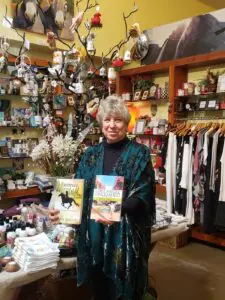 Linda Ballou Offers A Toast To Her Beloved Topanga Town In California’s Santa Monica Mountains &Raquo; Linda With Books At Homegrown 225X300 1