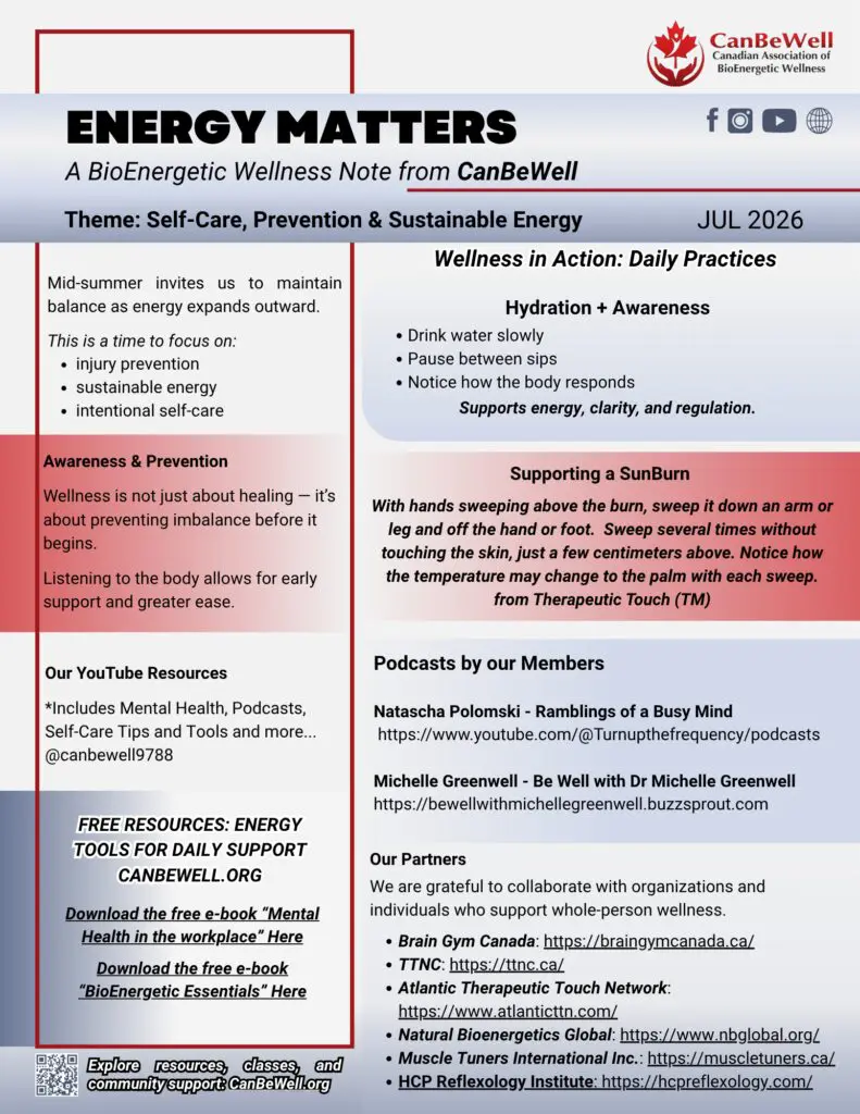 Newsletter With Resources Found At Canbewell.org