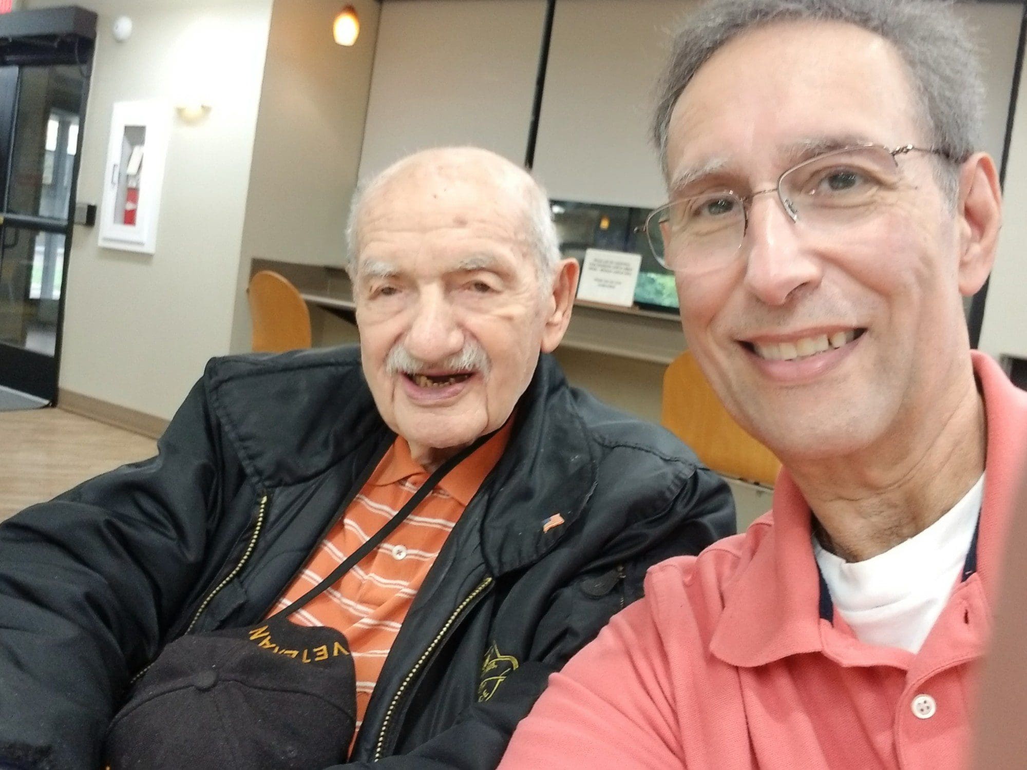 Norman Duncan With Richard Efthim Having A Coffee Break At The End Of July 2019.