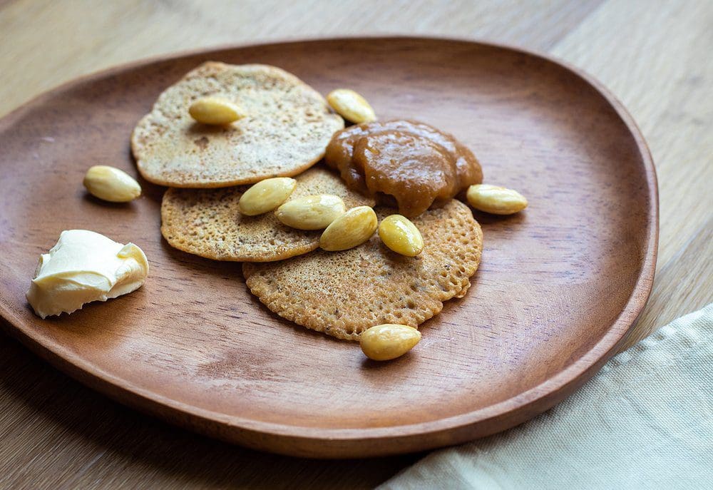 Pancakes With Ghee And Almonds