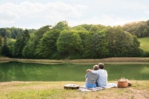 Relationships &Raquo; Senior Couple At The Lake Having A Picnic 2022 02 02 05 05 18 Utc
