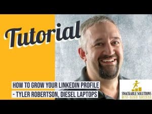 How To Grow Your Profile On Linkedin - Tyler Robertson, Diesel Laptops - Snackable Solutions &Raquo; Hqdefault 4