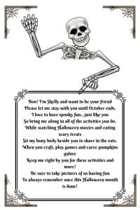 Flat Skelly Skeleton Is Back! &Raquo; Flat Skelly Poem For Halloween