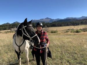 Linda Ballou Experiences The Beauty Of “Falldorado” In The Front Range With Isabella Bird &Raquo; Linda With Sadie In Rmp 300X225 1