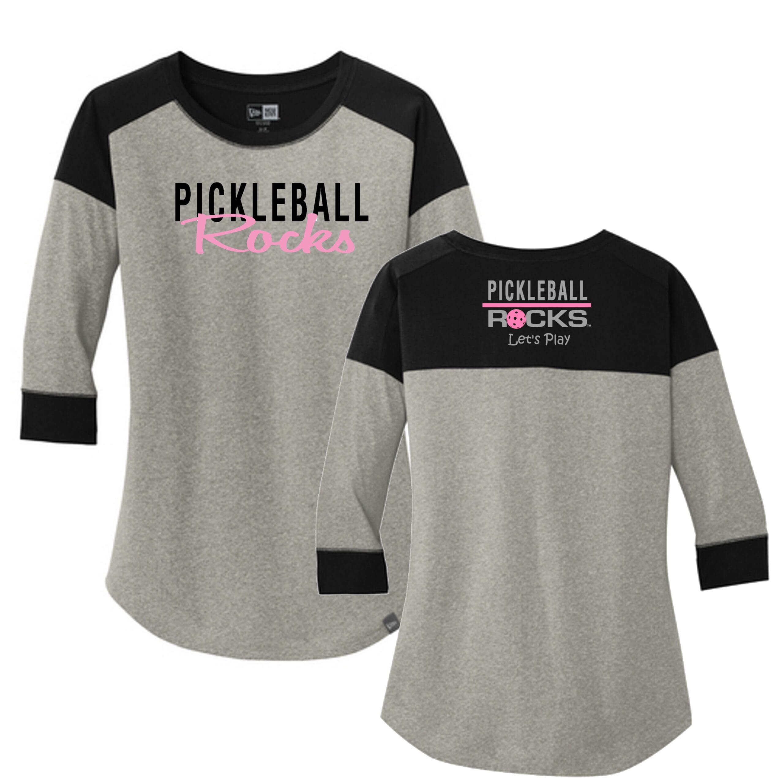 Pickleball Rocks Releases New Apparel: Just In Time For Christmas &Raquo; Lnea104 Grey Black Long Sleeve Front And Back Scaled 2