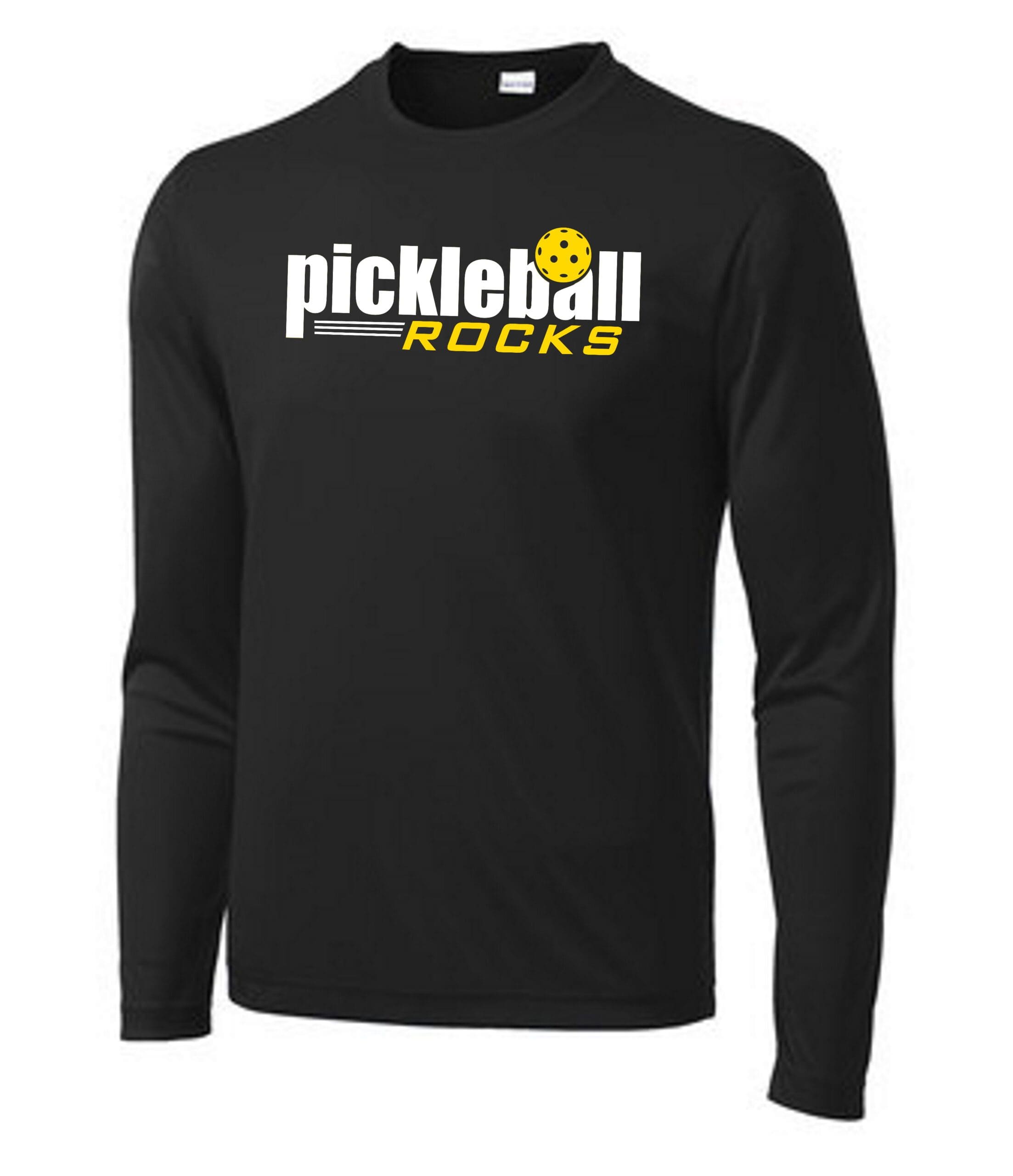 Pickleball Rocks Releases New Apparel: Just In Time For Christmas &Raquo; Mens Long Sleeved Black 3 Stripe 350 Scaled 2