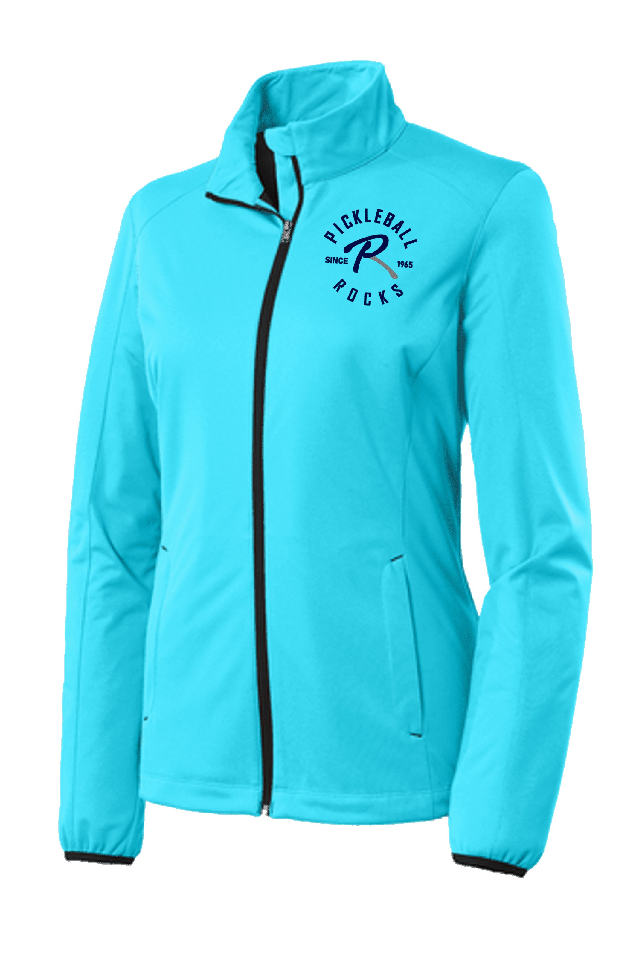 Pickleball Rocks Releases New Apparel: Just In Time For Christmas &Raquo; Pbr Ladies Cyan Blue Lightweight Soft Shell Jacket 717 1