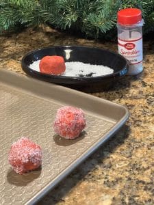 Red Velvet Cheesecake Cookies &Raquo; Red Velvet Cheesecake Cookies Rolled In Sanding Sugar 2