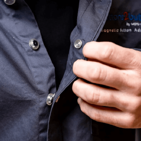 adaptive shirt with magnetic buttons