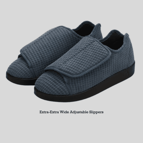 Adjustable extra extra wide slippers for edema and diabetes 