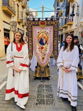 Cecilia and Cousin in Procession in Lorca 8045f220-2670-4ee8-b8c3-db2bb0a14e24 (1)