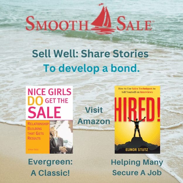 Nice Girls Do Get The Sale Is An International Best-Seller And Evergreen:
A Classic! Https://Amzn.to/39QivzwHired! How To Use Sales Techniques To Sell Yourself On Interviews Is A Best Seller. Https://Amzn.to/33Lp2Pv And Helped Many To Secure The Job They DesiredVisit Elinor Stutz'S Author Page On Amazon: Https://Www.amazon.com/Elinor-Stutz/E/B001Js1P8S