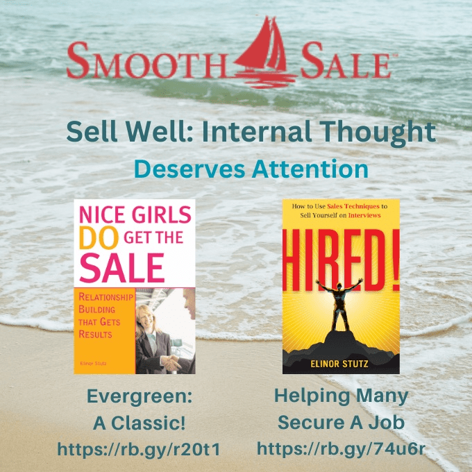 Nice Girls Do Get The Sale Is An International Best-Seller And Evergreen:
A Classic! Https://Amzn.to/39QivzwHired! How To Use Sales Techniques To Sell Yourself On Interviews Is A Best Seller. Https://Amzn.to/33Lp2Pv And Helped Many To Secure The Job They DesiredVisit Elinor Stutz'S Author Page On Amazon: Https://Www.amazon.com/Elinor-Stutz/E/B001Js1P8S  