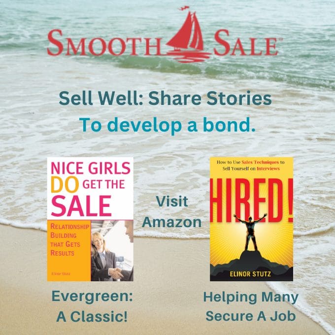 Nice Girls Do Get The Sale Is An International Best-Seller And Evergreen:
A Classic! Https://Amzn.to/39QivzwHired! How To Use Sales Techniques To Sell Yourself On Interviews Is A Best Seller. Https://Amzn.to/33Lp2Pv And Helped Many To Secure The Job They DesiredVisit Elinor Stutz'S Author Page On Amazon: Https://Www.amazon.com/Elinor-Stutz/E/B001Js1P8S  