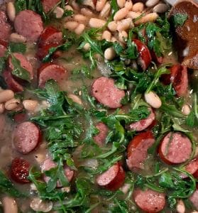 One Pot Sausage, White Beans &Amp; Arugula &Raquo; One Pot Sausage White Beans Arugula Recipe 2