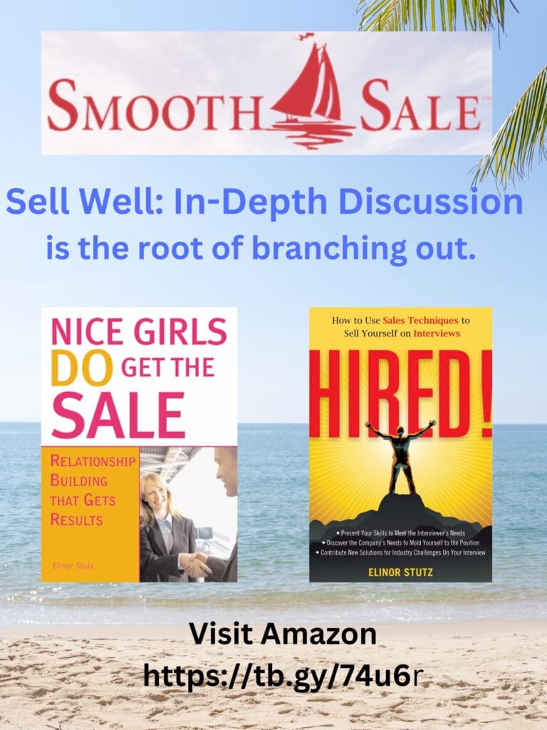 Nice Girls Do Get The Sale Is An International Best-Seller And Evergreen:
A Classic! Https://Amzn.to/39QivzwHired! How To Use Sales Techniques To Sell Yourself On Interviews Is A Best Seller. Https://Amzn.to/33Lp2Pv And Helped Many To Secure The Job They DesiredVisit Elinor Stutz'S Author Page On Amazon: Https://Www.amazon.com/Elinor-Stutz/E/B001Js1P8S  