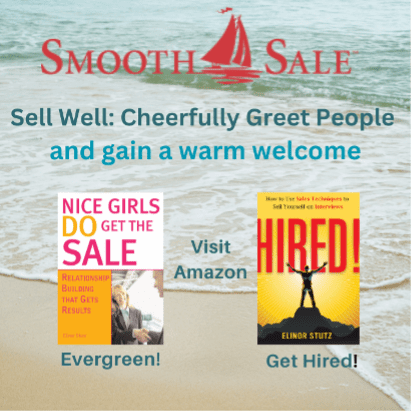 Nice Girls Do Get The Sale Is An International Best-Seller And Evergreen:
A Classic! Https://Amzn.to/39QivzwHired! How To Use Sales Techniques To Sell Yourself On Interviews Is A Best Seller. Https://Amzn.to/33Lp2Pv And Helped Many To Secure The Job They DesiredVisit Elinor Stutz'S Author Page On Amazon: Https://Www.amazon.com/Elinor-Stutz/E/B001Js1P8S  