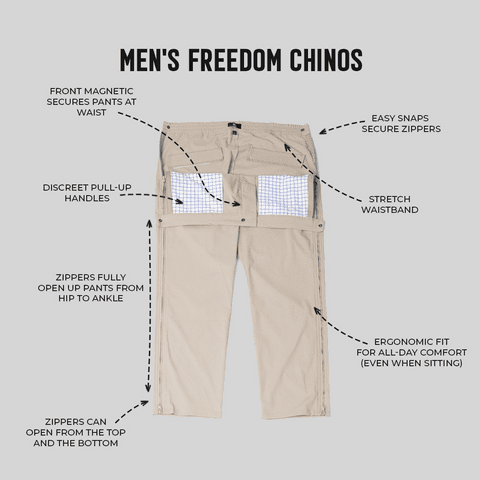 Freedom Chinos adaptive pants by Joe & Bella