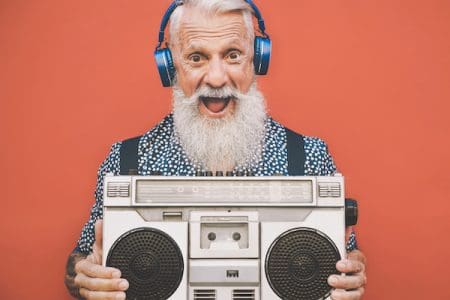 Engaging Entertainment Choices For The Baby Boomer Generation &Raquo; Happy Senior Man Listening To Music With Boombox A 2022 01 28 11 01 11 Utc