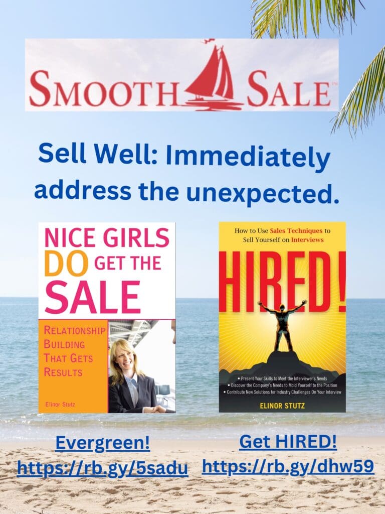 Nice Girls Do Get The Sale Is An International Best-Seller And Evergreen:
A Classic! Https://Amzn.to/39QivzwHired! How To Use Sales Techniques To Sell Yourself On Interviews Is A Best Seller. Https://Amzn.to/33Lp2Pv And Helped Many To Secure The Job They DesiredVisit Elinor Stutz'S Author Page On Amazon: Https://Www.amazon.com/Elinor-Stutz/E/B001Js1P8S  